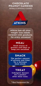 Atkins Endulge Chocolate Peanut Candies, Dessert Favorite, 0g Sugar, 20 Count