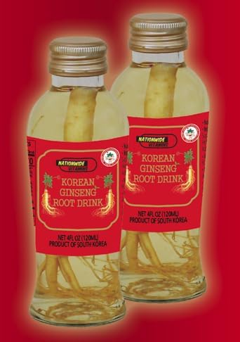 Korean Ginseng Root Drink/Product of South Korea / 4FL IZ (120ML) 2 Bottles
