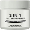 3 in 1 Gummies for Men Supports Natural Energy,Shilajit, Sea Moss, and Ashwagandha, 3 in 1 Shilajit Gummies for Men