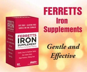 Iron Tablets 106mg (325mg Ferrous Fumarate) - 60 Day Supply of High Potency Iron Supplements for Women & Men, Easy on The Stomach Iron Supplements for Anemia, 60 Iron Pills Per Bottle