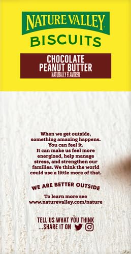 Nature Valley Biscuit Sandwiches, Chocolate Peanut Butter Snacks, 5 ct, 6.75 OZ (Pack of 2)