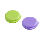 EZY DOSE Daily Round, Portable On-The-Go Pocket Pharmacy, Pill Box, Organizer and Vitamin Containers, Snap Shut Lids, Perfect for Traveling, Blue and Purple, 2 Pack