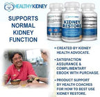 Kidney Cleanse Detox & Repair - Formulated by Kidney Health Expert Living w/Transplant - US Made Kidneys Support Supplement, Detox, Flush - Renal Vitamins 60 Capsules