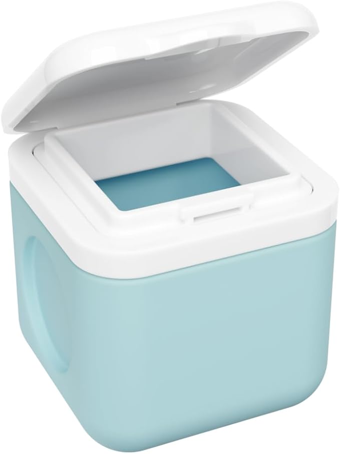 Equadose Magnetic Silicone Storage Container, Modular Supplement & Travel Organizer, Reusable Soft Silicone Vitamin Jar, Fridge-Mountable, Deep Capacity, Secure Flip Lids, Teal, BPA-Free