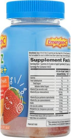 Emergen-C Kidz Vitamin C Immune Support Gummies Fun-Tastic Fruit 44CT Includes Zinc, Manganese, B Vitamins and Vitamin D for Back to School Essentials, (Pack of 2)