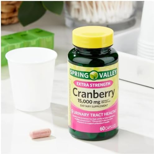 Generic Spring Valley Ultra Triple Strength Cranberry Dietary Supplement, 15,000 mg, 60 Count+ Sticker DRI Store.