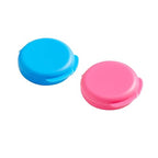 EZY DOSE Daily Round, Compact, Small, Discdrete, Portable On-The-Go Pocket Pharmacy, Pill Box, Organizer and Vitamin Containers, Snap Shut Lids, Travel Friendly, Blue & Pink, 2 Pack, BPA Free