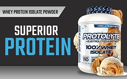 VMI Sports | ProtoLyte Whey Isolate Protein Powder | Low Calorie Whey for Weight Loss and Muscle Gain | Digestive Enzymes | Non-GMO (4.6 lb, Vanilla Peanut Butter)