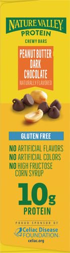Nature Valley Protein Chewy Snack Bars, Peanut Butter Dark Chocolate, 5 Bars, 7.1 oz