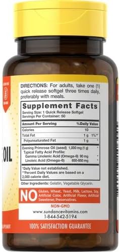 Sundance Evening Primrose Oil 1000mg