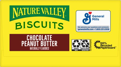 Nature Valley Biscuit Sandwiches, Chocolate Peanut Butter Snacks, 5 ct, 6.75 OZ (Pack of 2)