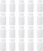 Lurrose Portable Pill Case 20 Pack Moistureproof Lightweight Pill Holder with Spiral Bottle Design for Travel and Home Medication Organization 3.14X1.81X1.81 Inches