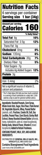 Nature Valley Sweet and Salty Nut Granola Bars, Peanut, 6 Bars, 7.2 oz
