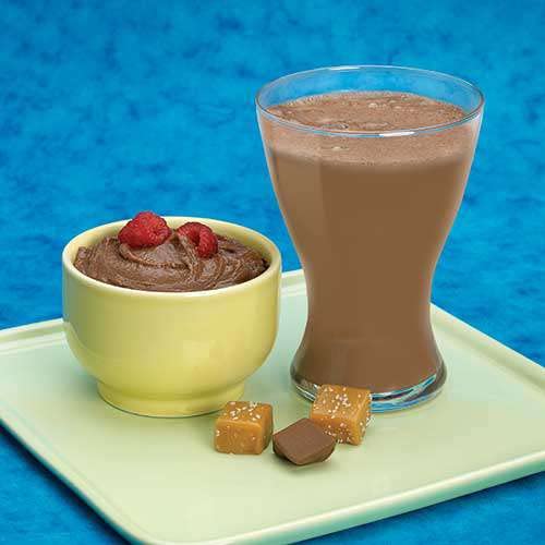 Weight Loss Systems Chocolate Salted Caramel Protein Pudding & Shake | 15g Protein, 100 Calories | Low Carb, Low Fat, Aspartame Free | Kosher, Vitamin Fortified Meal Replacement | 7 On‑the‑Go Packets