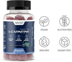 Snap Supplements L-Carnitine Tartrate Sugar Free Gummies 500mg, Amino Acid Supplement for Healthy Exercise Recovery, Metabolism, & Energy*, 60 Vegan Gummies, Blueberry (30 Day Supply)