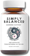 Simply Balanced – Hormone Balance for Women – Restore Hormone Harmony – PMDD Supplements for Women – Perimenopause – Menopause – Cortisol Reducer – PMS – PCOS Supplements – 120 ct