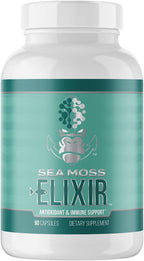 Gorilla Mind Sea Moss Elixir Capsules | Antioxidant Immune Support with Marine Macroalgae & Botanicals | Promotes Basal Metabolic Rate, Joint Comfort, and Cellular Health | 90ct Dietary Supplement