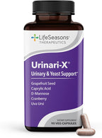 Urinari-X - Urinary Tract Support - Fast Acting UTI Relief - Vitamin Supplement for Healthy Bladder Function & Immunity - D-Mannose, Cranberry, Caprylic Acid, Uva Ursi & Grapefruit - 90 Capsules