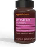 Amazon Elements Women's Probiotic, 50 Billion CFU, 7 Strains Blend, Supports Urinary & Vaginal Health, 30 Capsules
