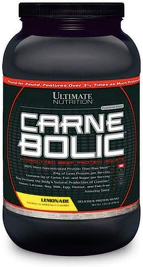 Ultimate Nutrition Lactose Free Beef Protein Isolate Powder - Paleo and Keto Friendly Protein - Sugar Free with No Carbs or Soy, Lemonade, 30 Servings