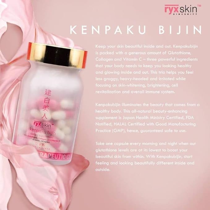 Ryxskin Japan Collagen + Anti Aging + Detox Kenpakubijin Supplement 62 Capsule
