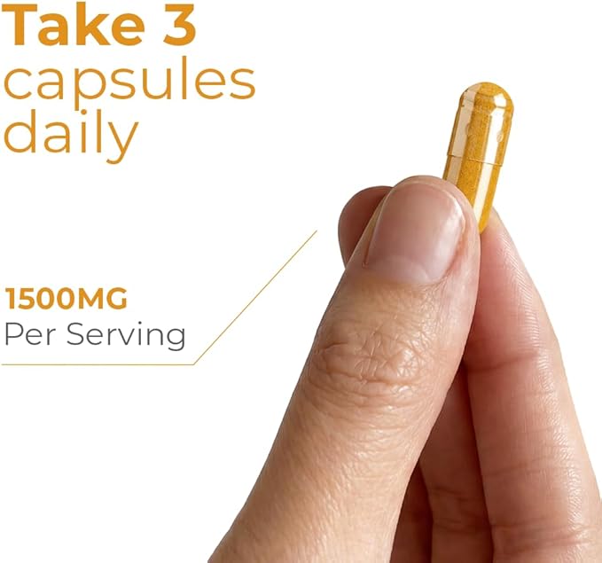Turmeric Curcumin Supplement with Black Pepper Extract 1500mg – Absorption, Supports Joint Health – Non-GMO, 120 Vegan Capsules