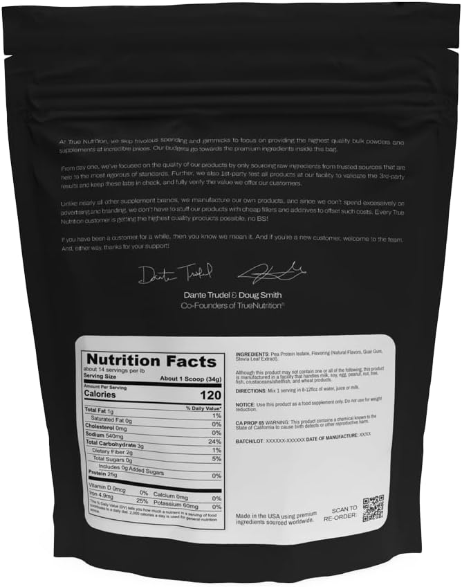 True Nutrition Grass Fed Beef Protein Isolate Powder - 29g Protein per Serving - Zero Carb, Fat Free, Dairy Free, Non-GMO - Paleo, Keto, Carnivore - French Vanilla - 2lb
