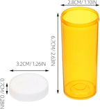 Mipcase 20pcs Small Travel Pill Organizer Portable Plastic Medication Container Empty Vitamins Vials Compact Pill Traveling Bottle for Daily Storage