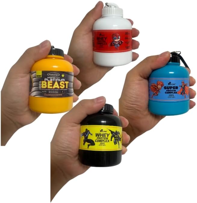 Portable Protein Powder Keychain 200ml 60g Powder Container Bottle Mini Powder Food Pillls Storage Bottle