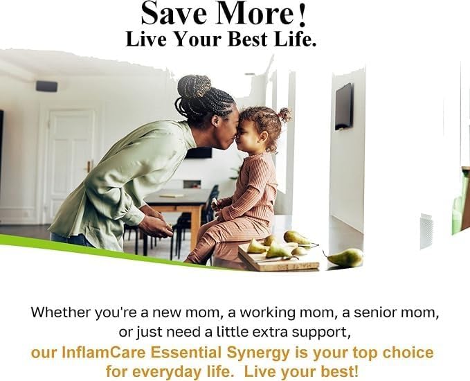 Natural InflamCare 3000MG Essential Synergy Women's by Moms For Nutrition - - Gluten Free - 60 Count