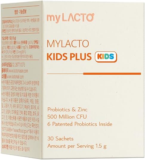 Kids Plus Probiotics Lactobacillus & Immune Zinc 500 Million CFU Lactobacillus 1.5g x 30pcs Made in South Korea