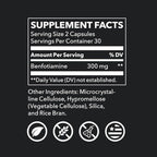 LifeSeasons Benfotiamine 300 mg per 2 Capsules – High‑Absorption Fat‑Soluble Vitamin B1 Supplement for Nerve & Metabolic Support, Cognitive & Circulatory Health – 60 Vegan Capsules