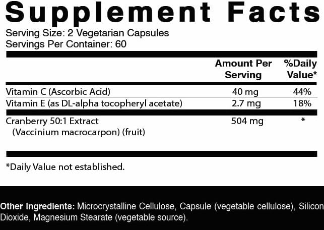 Oxify Cranberry Concentrate 50:1 Extract (504 mg) | 120 Vegetarian Capsules | Gluten-Free, Non-GMO | Supplement Made in USA