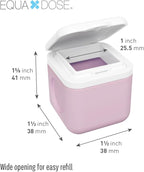 Equadose Magnetic Silicone Storage Container, Modular Supplement & Travel Organizer, Reusable Soft Silicone Vitamin Jar, Fridge-Mountable, Deep Capacity, Secure Flip Lids, Rose, BPA-Free