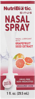 NutriBiotic Nasal Spray 1 Fl Oz | Nasal Lubricant with Grapefruit Seed Extract & Sodium Chloride | Help Flush Irritants from Nasal Passages | Convenient Measured Dose Pump | Drug-Free & Non-Medicated