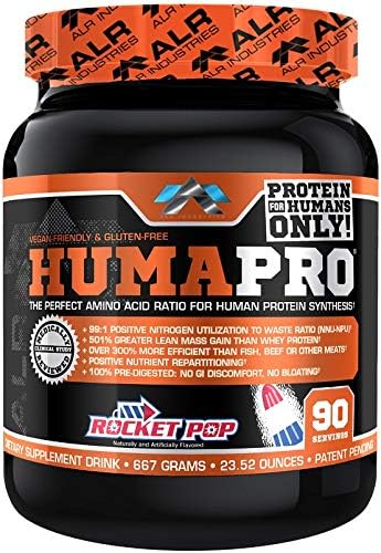 HumaPro Essential Amino Acid Formula | EAA Protein Supplement | Supports Muscle Recovery & Performance | Vegan, Gluten Free | | 90 Servings (Rocket Pop)