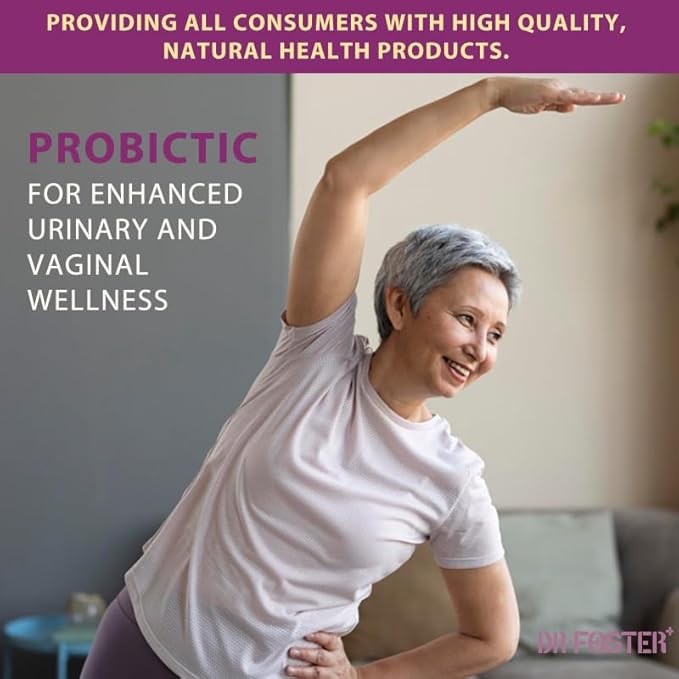 DRFOSTER Urinary Tract Health for Women, Vaginal Probiotics for Women pH Balance with D-Mannose, Cranberry, Probiotics and Prebiotics for Digestive Helath 90 Veggie Capsules