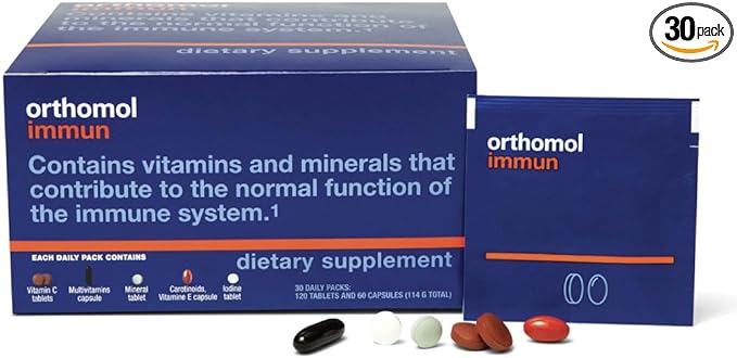 Orthomol Immun Tablet and Capsule, Immune Support Supplement, 30-Day Supply, Vitamins A, B, C, D, E, Zinc, Iodine