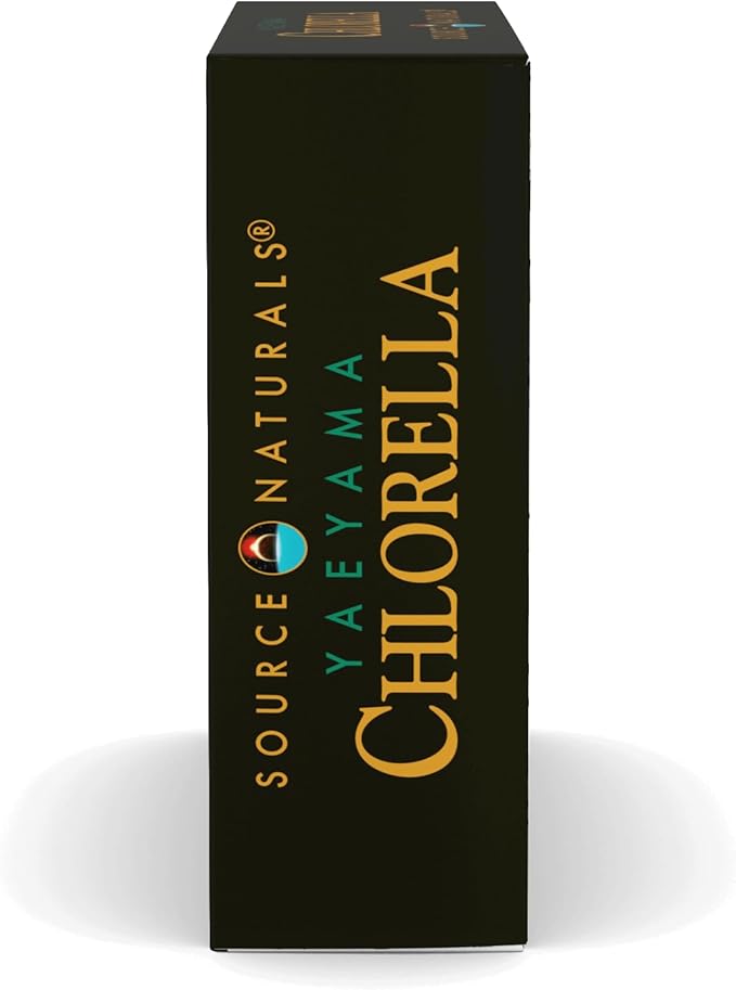 Source Naturals Yaeyama Chlorella Box 200 mg Freshwater Green Superfood, Plant-Based B12-300 Tablets