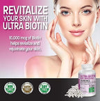 Bronson Ultra Biotin 10,000 Mcg Hair Skin and Nails Supplement, Non-GMO, 360 Vegetarian Capsule