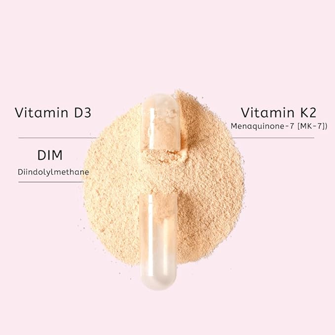 Dr. Colbert, MD Hormone Zone | by Divine Health | 150mg of DIM | 100mcg of Vitamin K2 | 1000IU of Vitamin D3 | 60 Day Supply | 60 Capsules