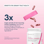 Happy V Dr. Formulated D-Mannose with Cranberry Pills for Women Cranberry for Urinary Tract infections & D Mannose Powder for UTI Infection Prevention, Bladder & Urinary Tract Health & Harmony