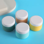 kuangre Travel Containers for Toiletries, Silicone Cream Jars BPA-Free, Leak-proof 3oz Travel Size Containers, Portable Size Silicone Jars with Lid for Cosmetic Face Hand Body Cream (4 Pack)