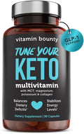 Vitamin Bounty Tune Your Keto Multivitamin with Magnesium & Potassium - Daily Supplements for Men & Women on Keto Diet - Energy & Cramp Relief - Ketosis Support - GLP-1 Support - 90 Capsules