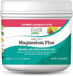 Pure Essence Labs Ionic Fizz Magnesium Plus, Anti-Stress Supplement Drink Powder, Gluten Free and Non-GMO Magnesium Powder (Raspberry Lemonade, 6.03 Ounce (Pack of 1))