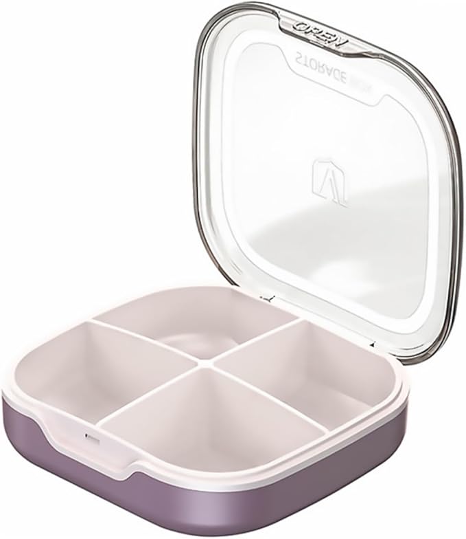 1Pc Mini Portable Medicine Storage Container Travel Case with Compartments Lightweight and Durable for Storing Pills Jewelry and More for Home Office