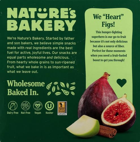 Nature's Bakery Fig Bars, Apple Cinnamon, 2 Oz, 6 Ct (Pack of 2)