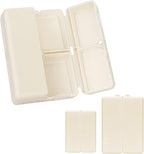 FYY 2 Pcs Daily Pill Organizer, 7 Compartments Portable Pill Case Travel Pill Organizer,[Folding Design] Pill Box for Purse Pocket to Hold Vitamins,Cod Liver Oil,Supplements and Medication-White