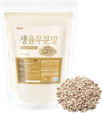 Korean Job's Tears Powder – 100% Roasted or Raw Yulmu from Korea, Finely Ground, No Additives, Plant-Based Ingredient for Smoothies, Porridge, and Cooking 생율무가루 (10.6 oz (300g), Raw Job's Tears)