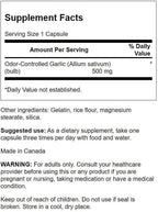Swanson Odor-Controlled Garlic 500 Milligrams 200 Capsules